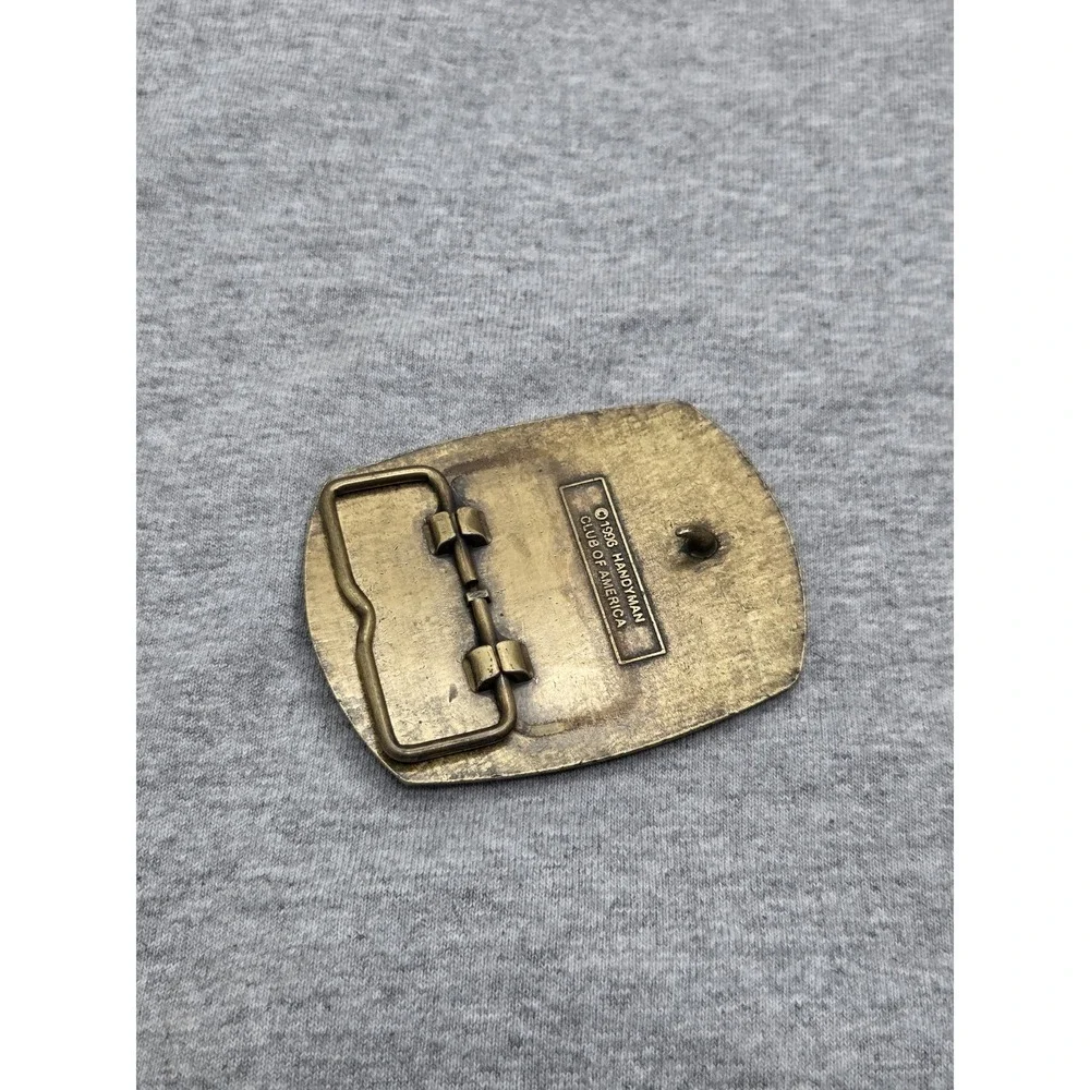 Vintage 1996 Handyman Club of America Solid Brass Belt Buckle Collectible